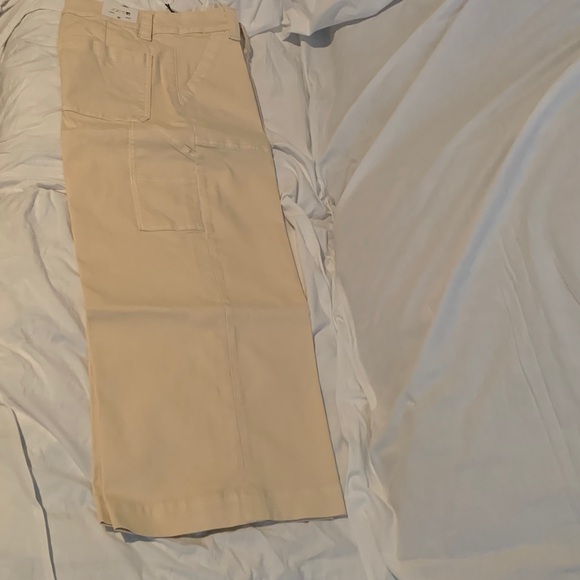 Joe's Jeans  THE CHLOE UTILITY WIDE LEG CROP Creme BRÛLÉE  Jeans - Picture 5 of 8